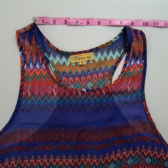 3 FOR 12 SALE Vintage USA Sheer tank top size Medium - Picture 7 of 8